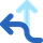 arrows-split-up-and-left-duotone-solid