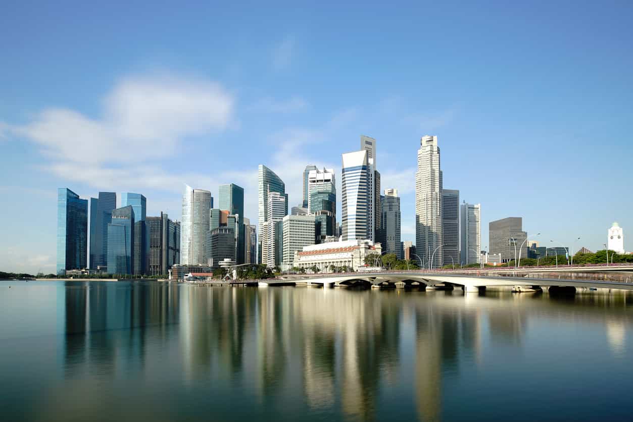 Singapur Business District Skyline 